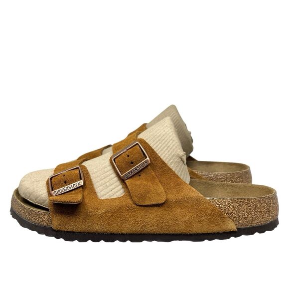 Birkenstock Arizona Mens 11 Cognac Brown Suede Leather Sandals Comfort EU 44 main image 4
